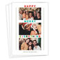 Stacked Words Photos Personalized Holiday Card front fanned image number 1