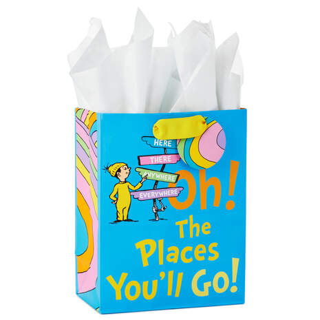 Dr. Seuss™ Medium Gift Bag With Tissue and Tag, 9.6", , large