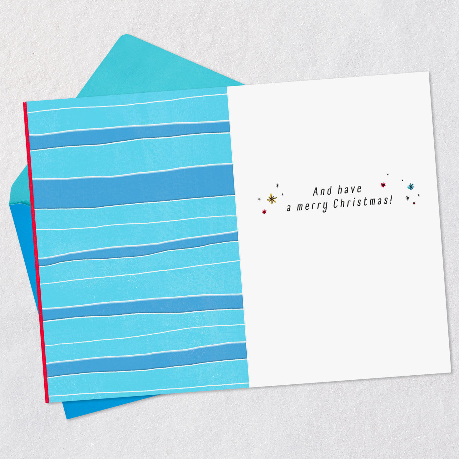 Cool Snowman Sunglasses Christmas Card Open card with envelope image number 3