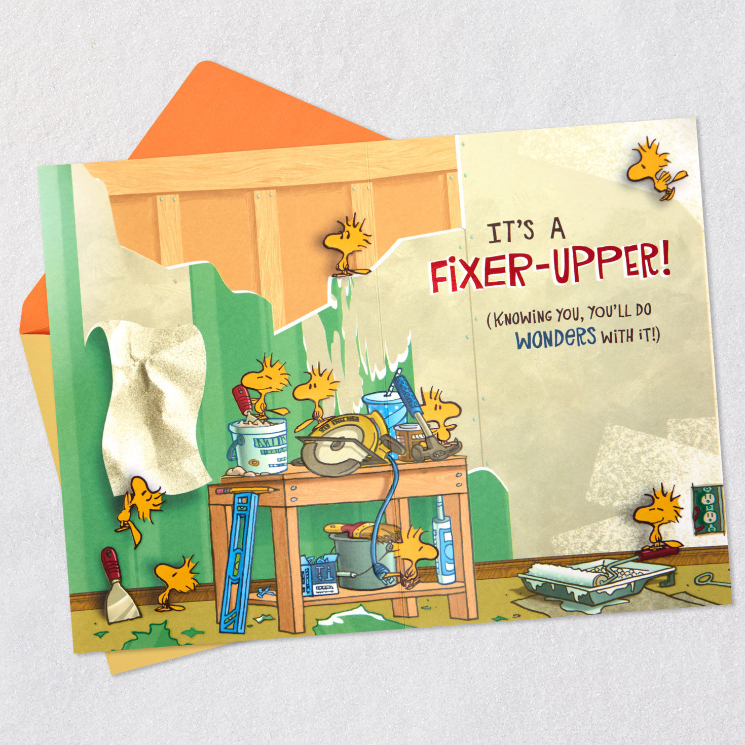 Peanuts Snoopy Home Project Father's Day Card Open Card with Envelope image number 3