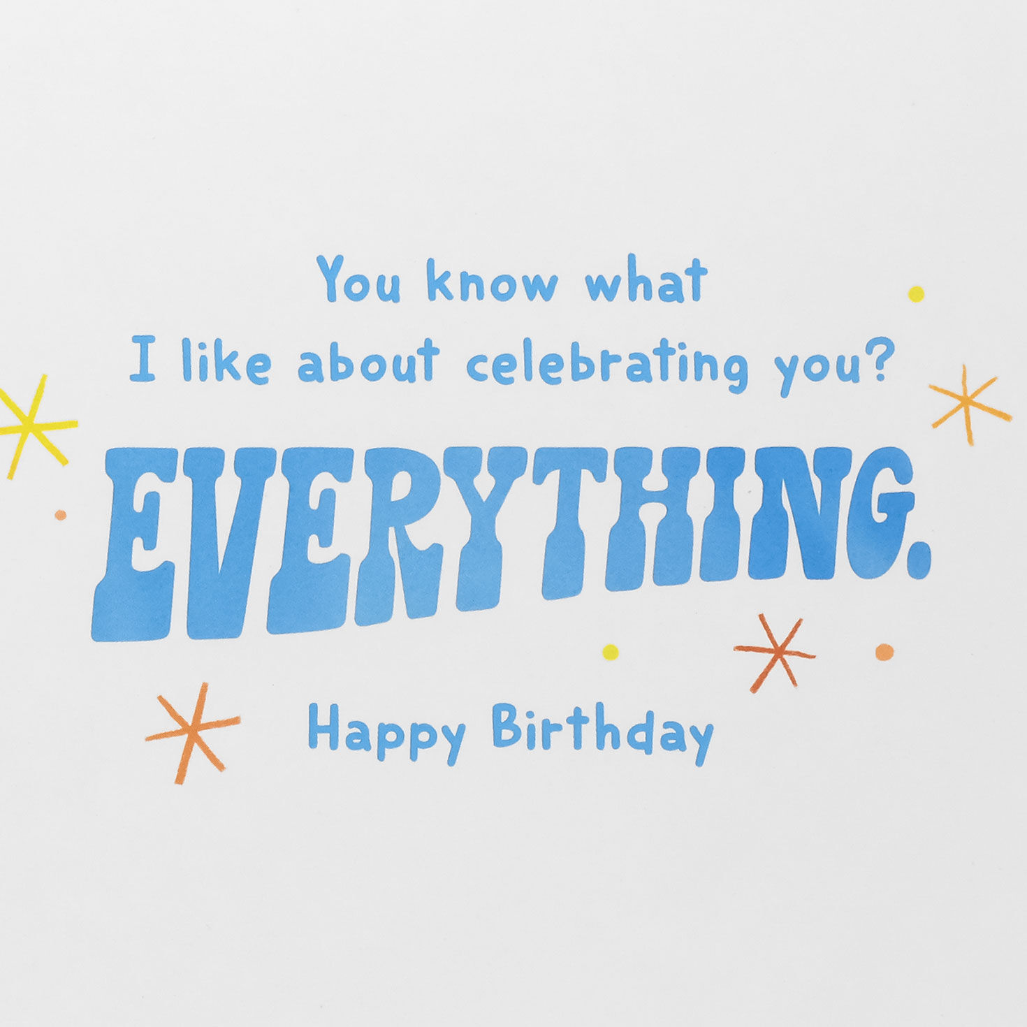 Groovy Lettering and Stars Musical Birthday Card Sentiment image number 2