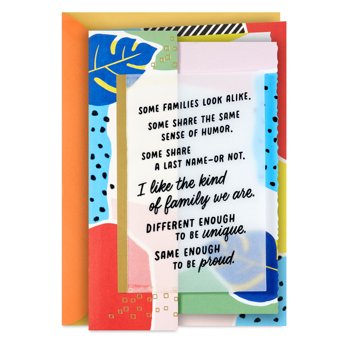 Our Kind of Family Abstract Shapes Birthday Card