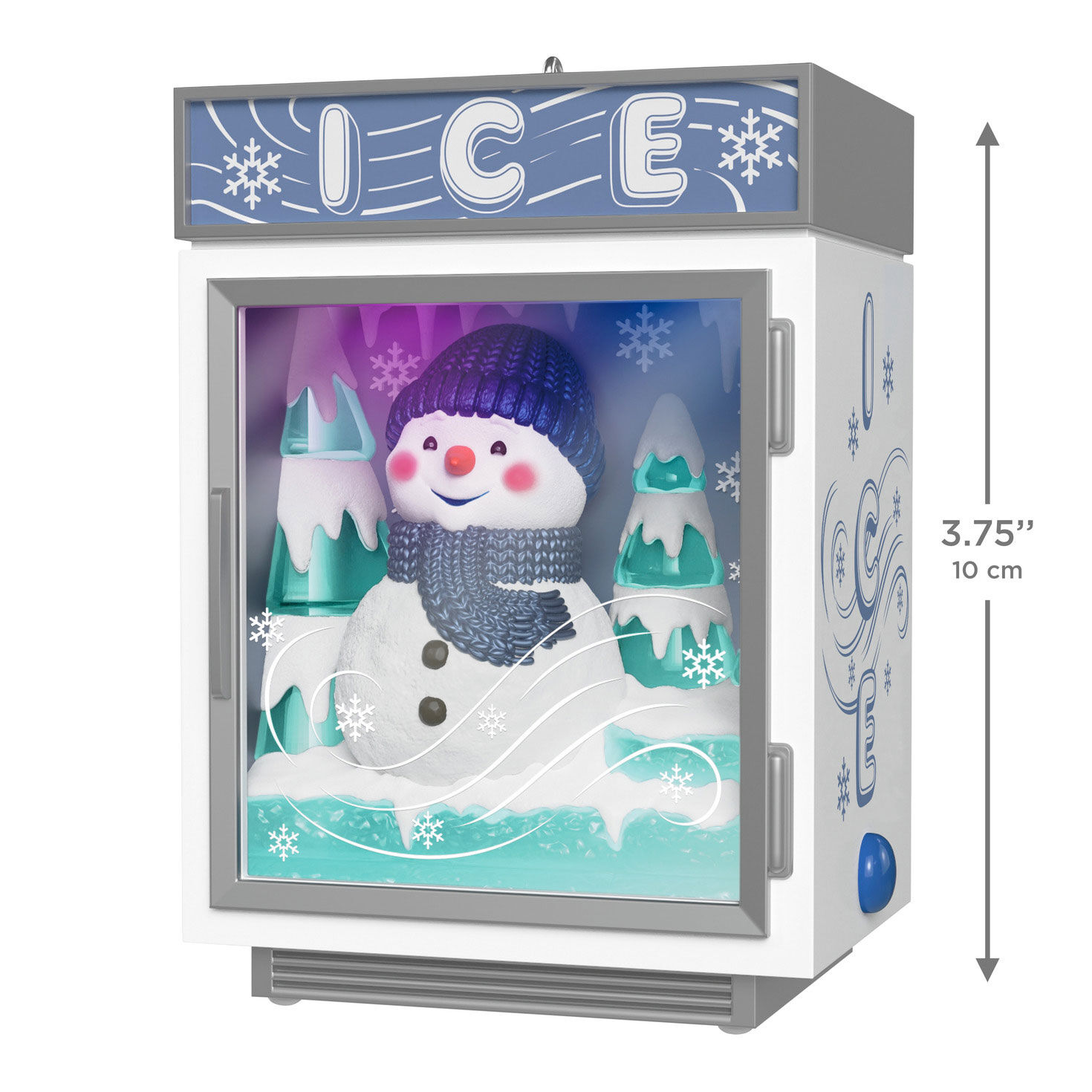 Snowman in Ice Machine Keepsake Ornament measurement image number 3