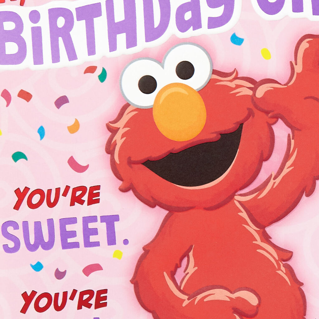 Sesame Street® Elmo Sweet Girl Pop Up 1st Birthday Card - Greeting