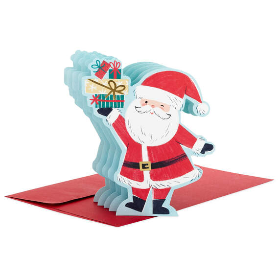 Santa Christmas Wishes 3D Pop-Up Christmas Card