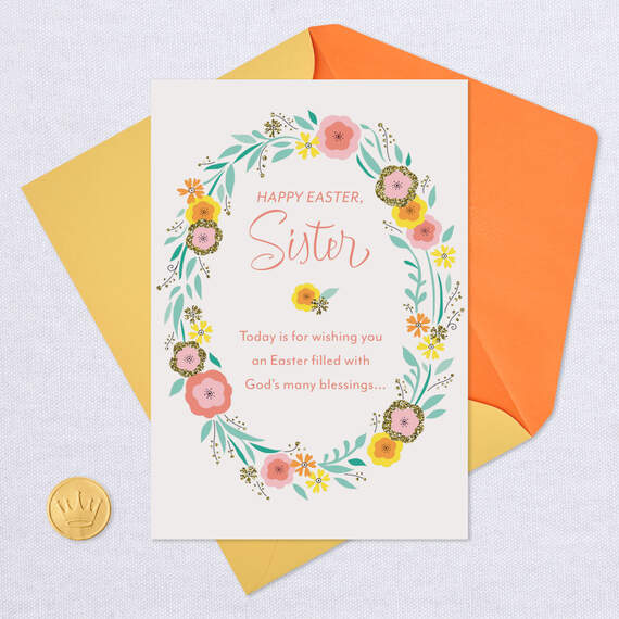 God's Blessings Religious Easter Card for Sister, , large image number 5