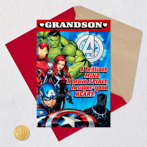 Marvel Avengers Avenger in Training Pop-Up Valentine's Day Card for Grandson, , large image number 5