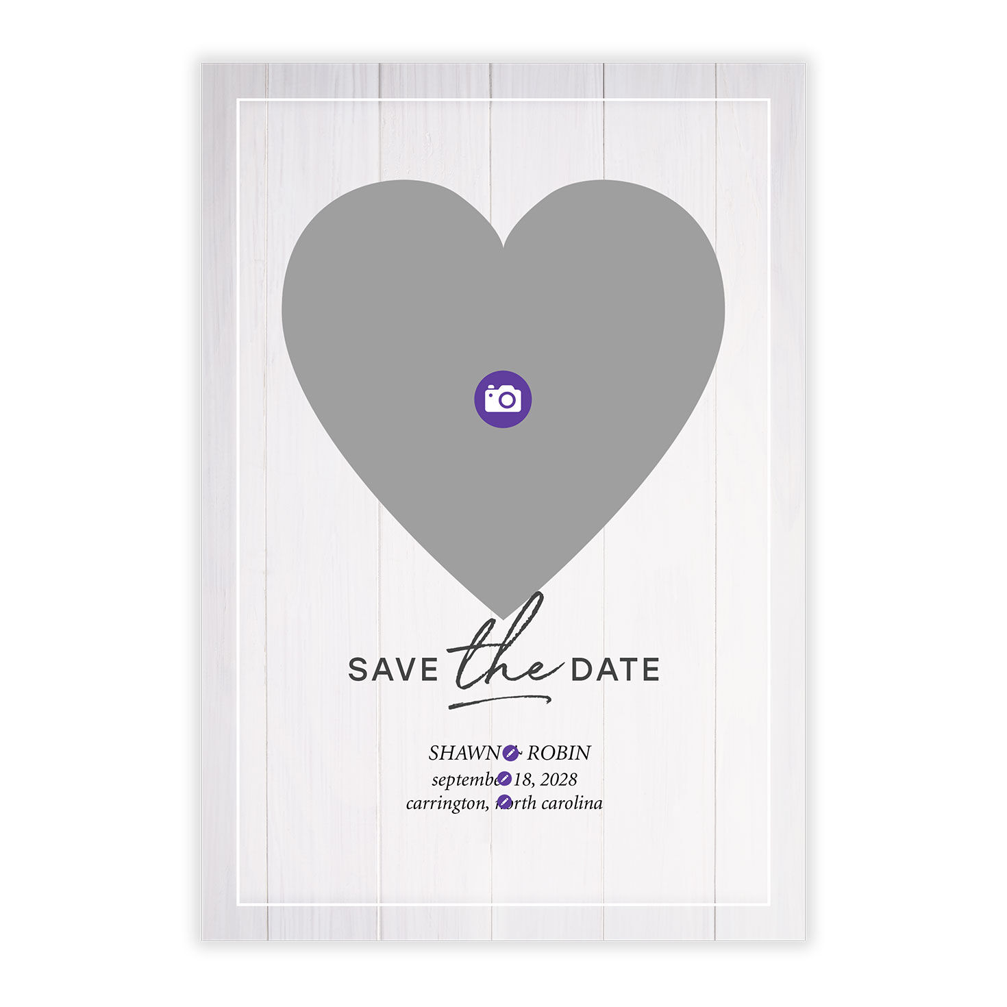 Rustic Heart Save the Date, , large image number 5