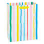 9.6" Pastel Rainbow Stripes Medium Gift Bag, , large image number 1