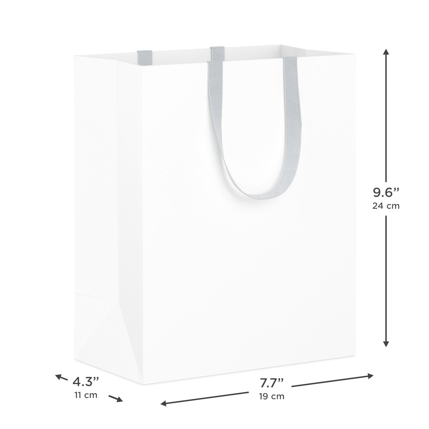 White Medium Gift Bag measurement image number 3
