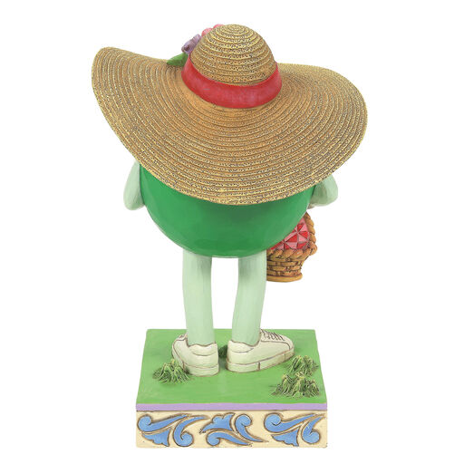 Jim Shore M&M's Green Character With Easter Basket Figurine, 5.9", 