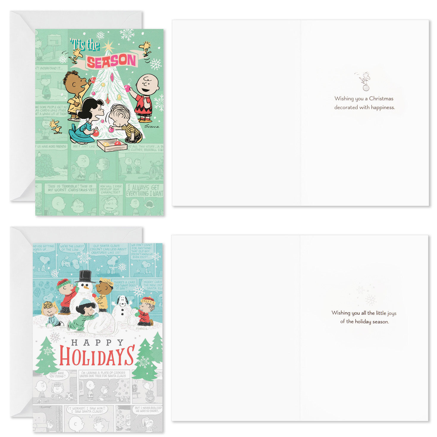 Peanuts&reg; Nostalgic Wishes Assorted Boxed Christmas Cards, Pack of 16, , large image number 4