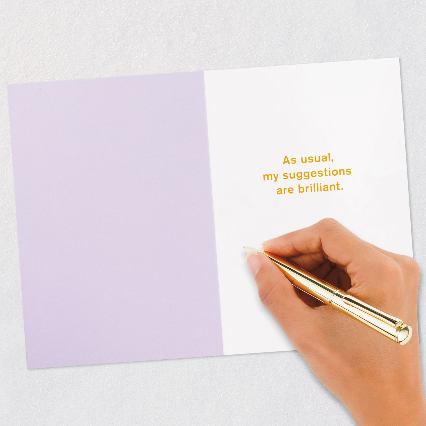 My Brilliant Suggestions Lettering Funny Birthday Card Signing card image number 6