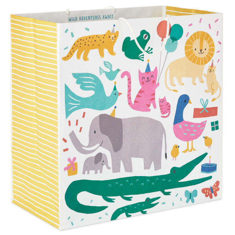 15" Zoo Animals Extra-Deep Gift Bag