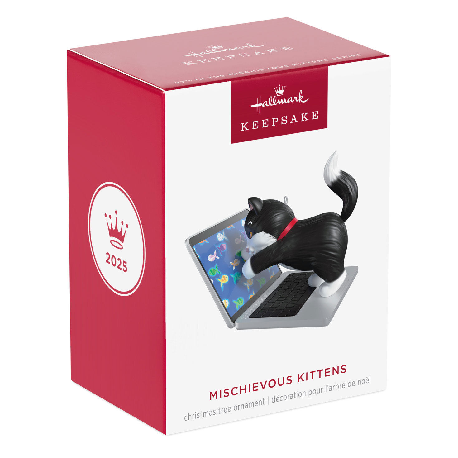 Kitten on Laptop Keepsake Ornament package front image number 7