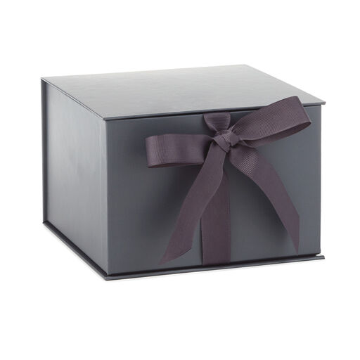 Slate Gray Large Gift Box With Shredded Paper Filler, 