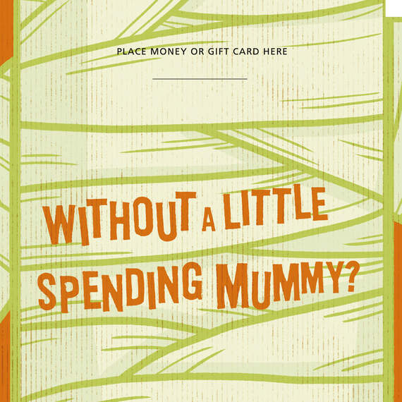 Little Spending Mummy Money Holder Halloween Card, , large image number 2