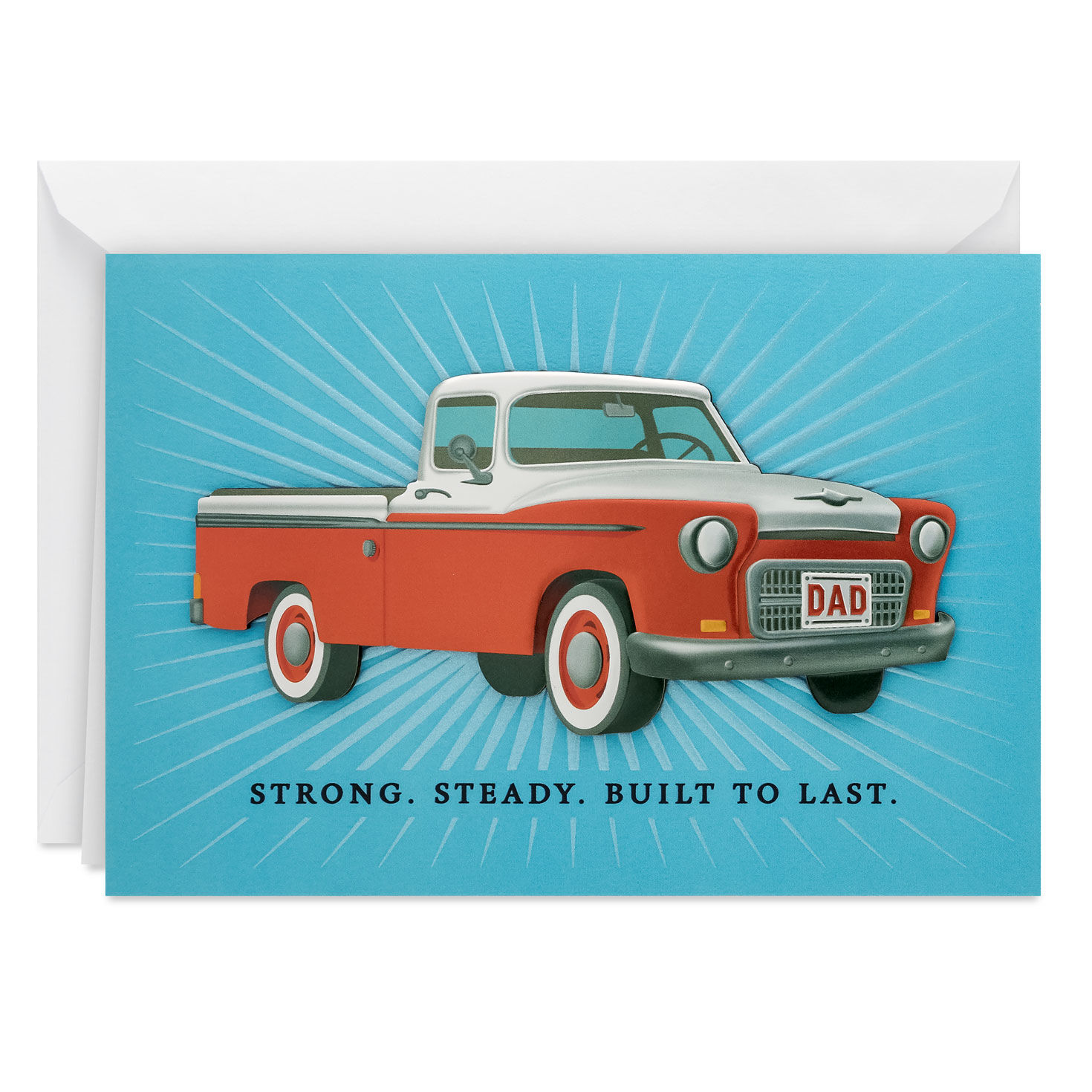 Vintage Red Truck Father's Day Card for Dad