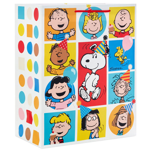 13" Peanuts® Gang Large Birthday Gift Bag, 