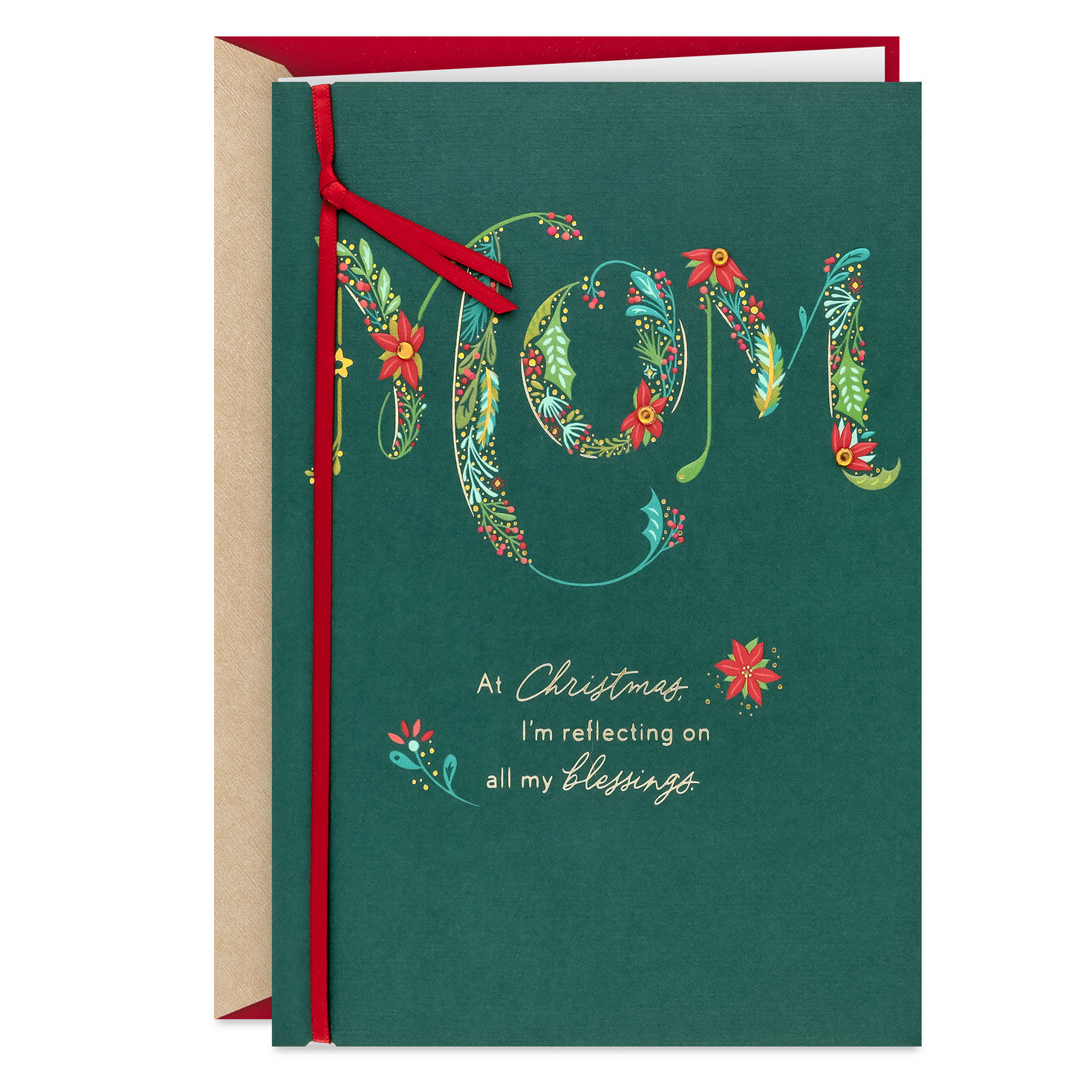 Grateful for Your Love and Support Religious Christmas Card for Mom