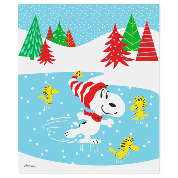 Peanuts® Snoopy and Woodstock Ice Skating Throw Blanket, 50x60, , large image number 2