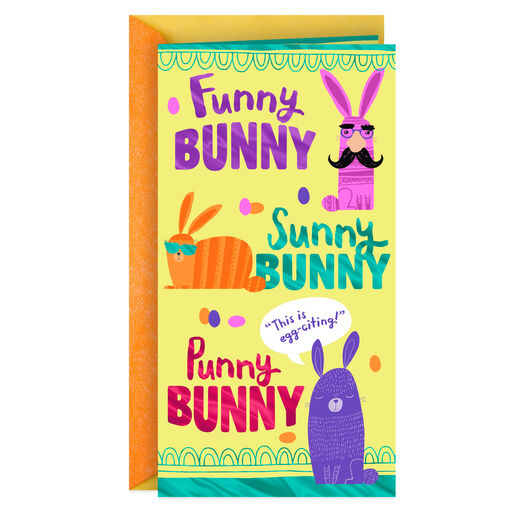 Money Bunny Funny Money Holder Easter Card, 