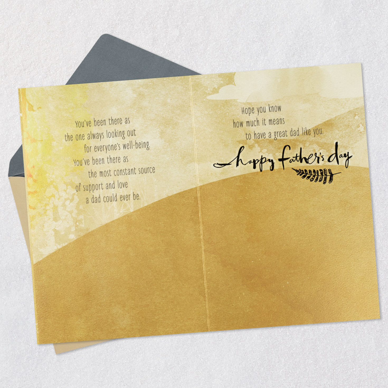 Trees on Path Dad Father's Day Card Open Card with Envelope image number 4