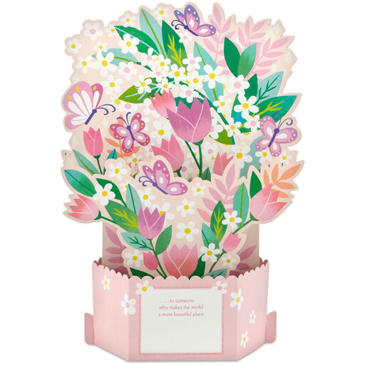 Tulips and Butterflies Musical 3D Pop-Up Mother's Day Card With Motion, 