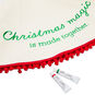 Canvas Christmas Tree Skirt With Handprint Paints upclose detail image number 4
