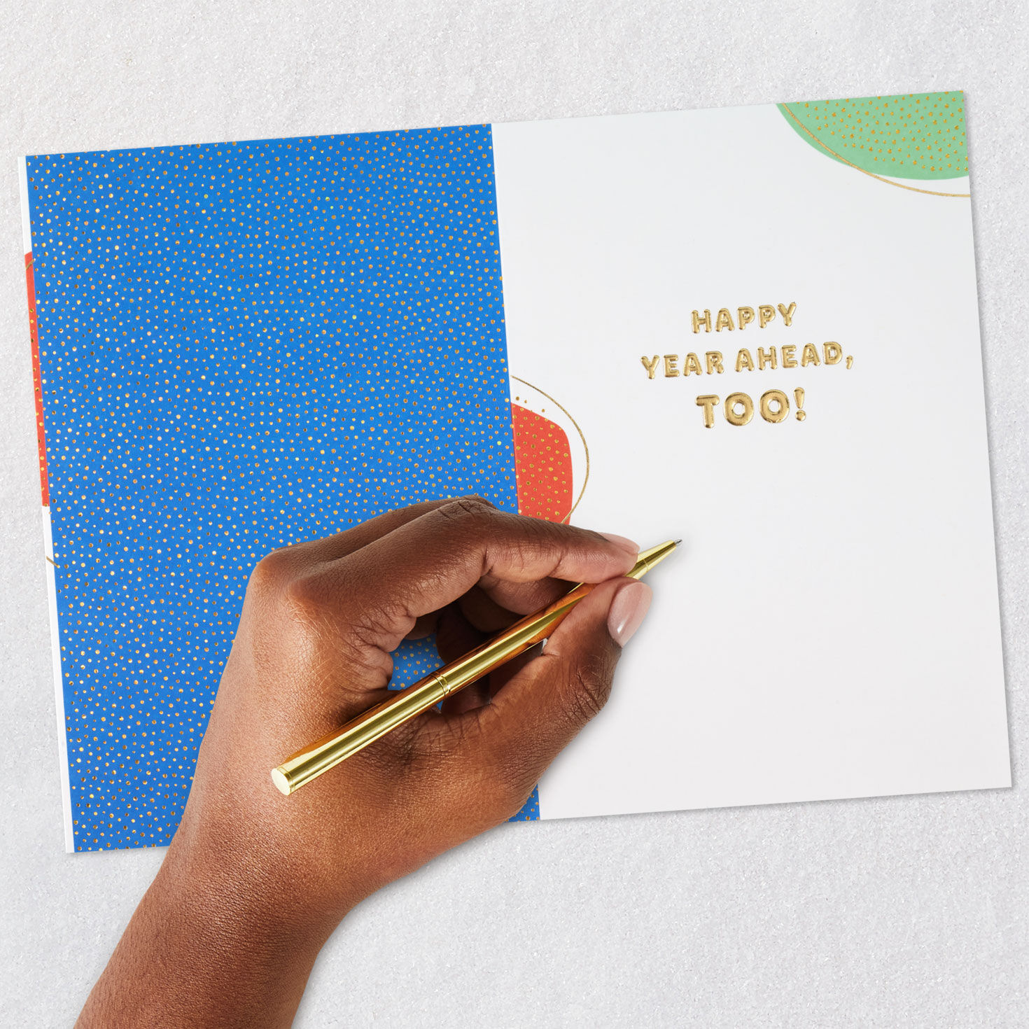 Colorful Striped Cake and Dots Birthday Card Signing card image number 7