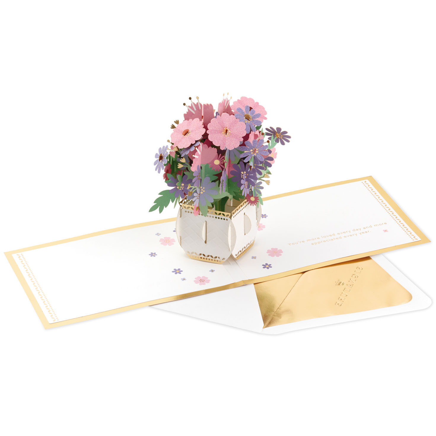 Love and Appreciation Flower Bouquet 3D Pop-Up Love Card, , large image number 2
