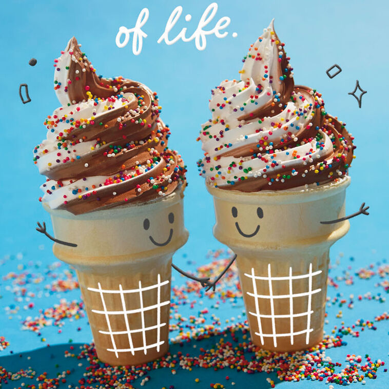 Ice-Cream Cones Sweet Friend Friendship Card Card Front Detail image number 4