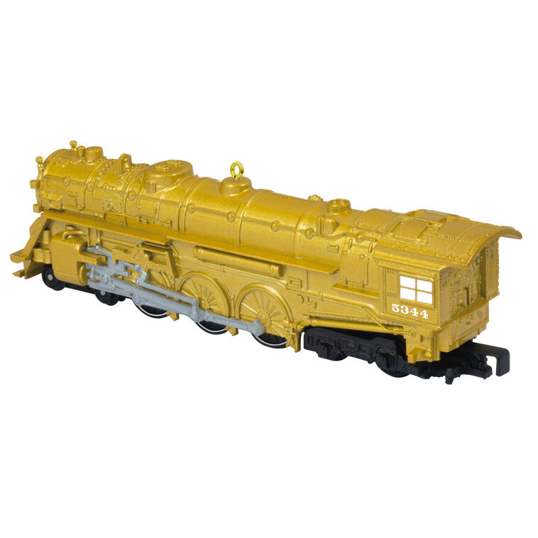 Lionel Trains Gold Locomotive Keepsake Ornament back image number 6