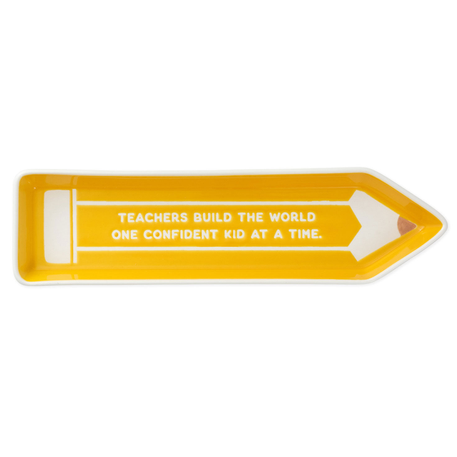 Teachers Yellow Pencil-Shaped Trinket Dish, , large image number 2