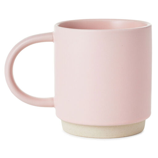 Large Pink Ceramic Mug ,13 Oz Coffee Mug, Handmade Pink Modern Tea Mug,  Unique Coffee Mug, Pink Stoneware Mug, Coffee Lovers Gift 