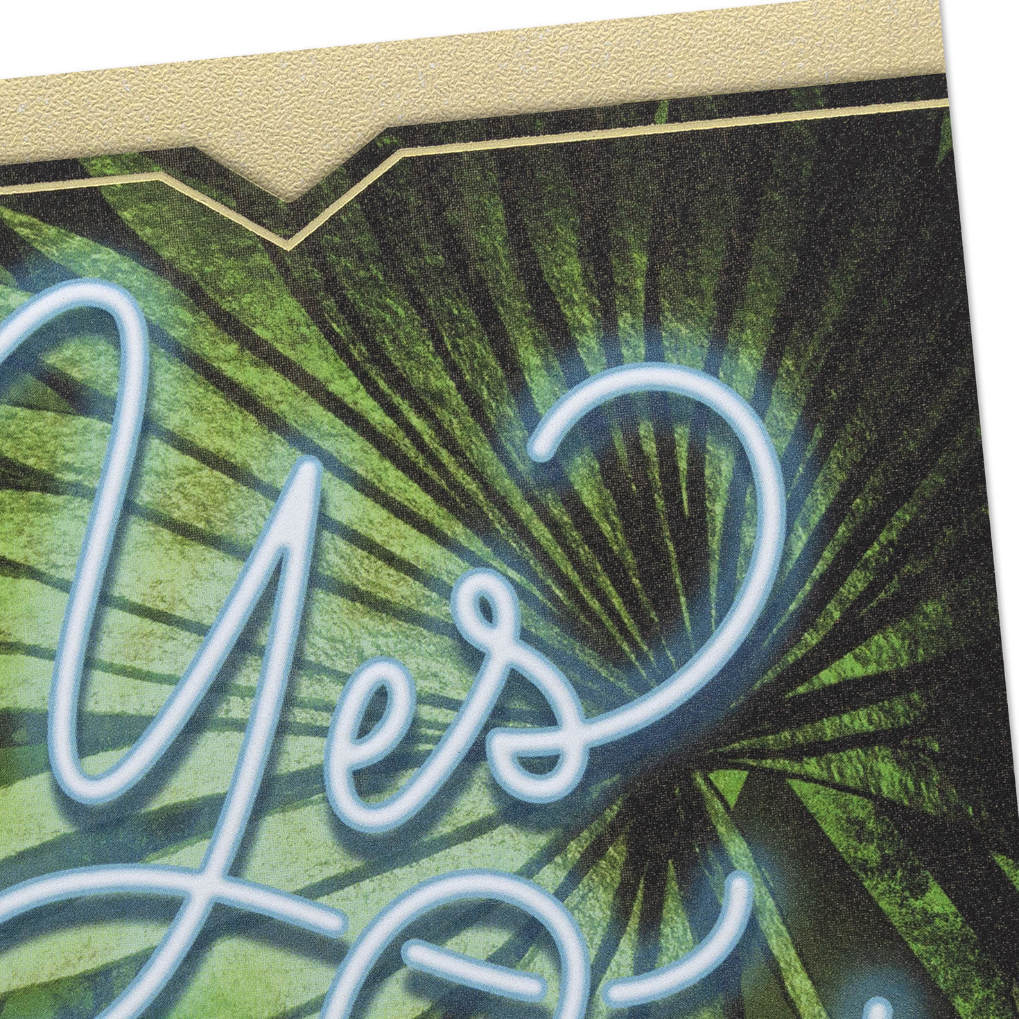 Palm Leaves and Neon Lettering Bridal Shower Card  image number 4