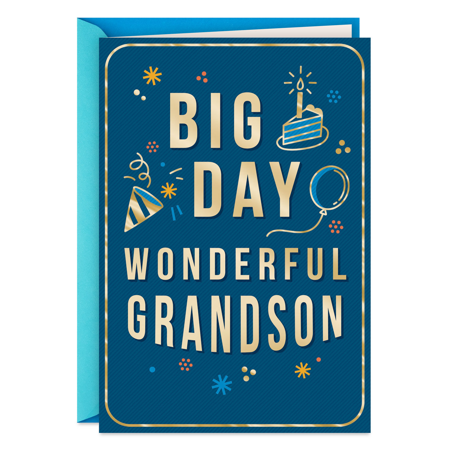 Big Day, Wonderful Grandson Birthday Card for Grandson
