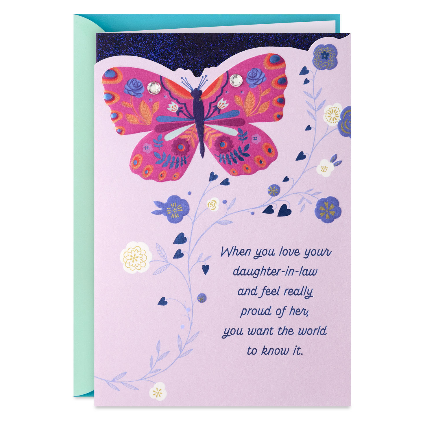 Floral Butterfly Daughter-in-Law Mother's Day Card Card Front image number 1