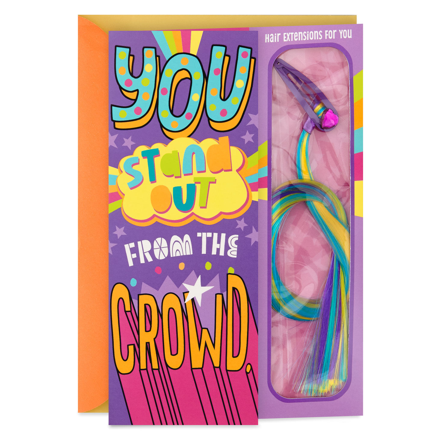 You Stand Out Birthday Card With Hair Clip and Extensions