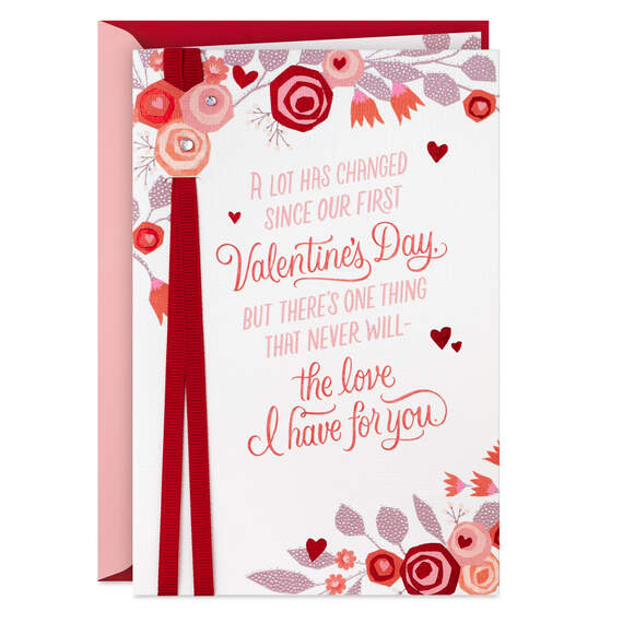 Love You With All My Heart Romantic Valentine's Day Card, , large image number 1