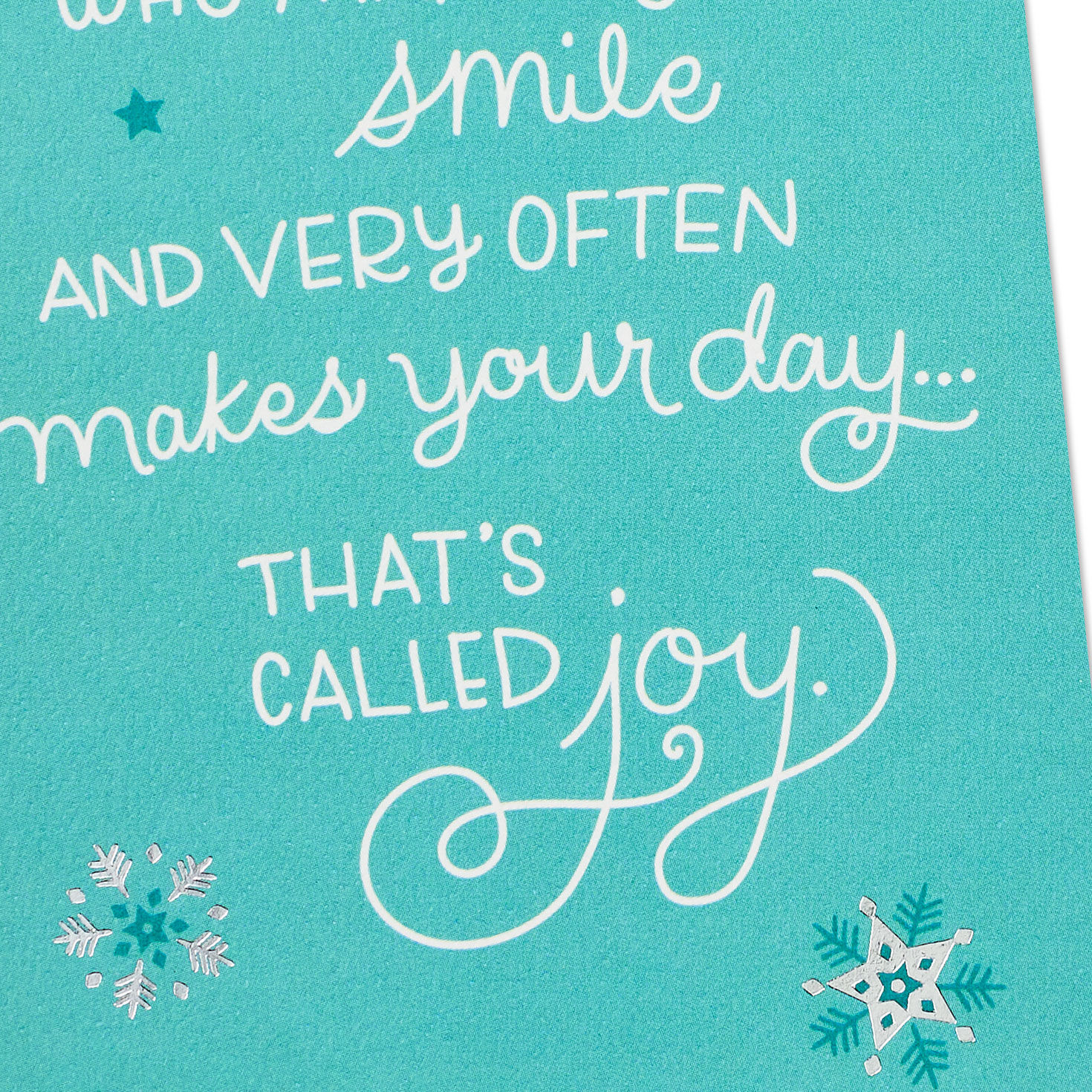 Joy, Pride, Love Snowflakes Daughter Christmas Card Card Front Detail image number 6