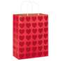 Red Glitter Hearts Large Gift Bag, 13", , large image number 1