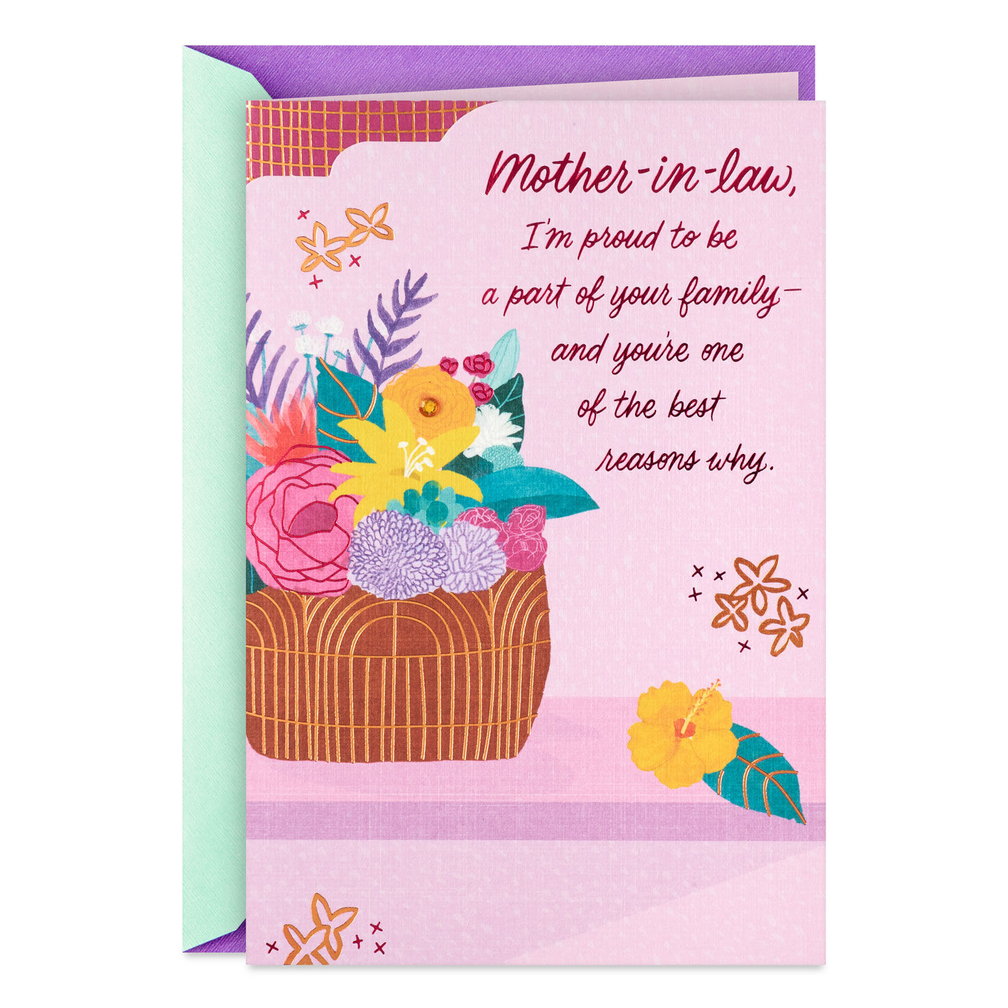 Flower Basket Mother-in-Law Mother's Day Card  image number 1