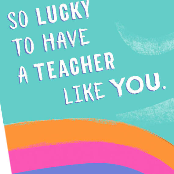 Lucky to Have a Teacher Like You Thank-You Card, , large image number 4