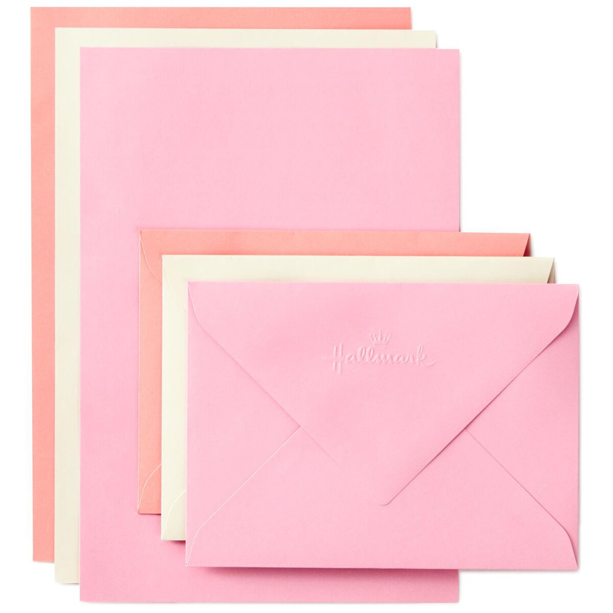 Pink Tones Paper and Envelopes Stationery Set, Box of 36 Designed Stationery Hallmark
