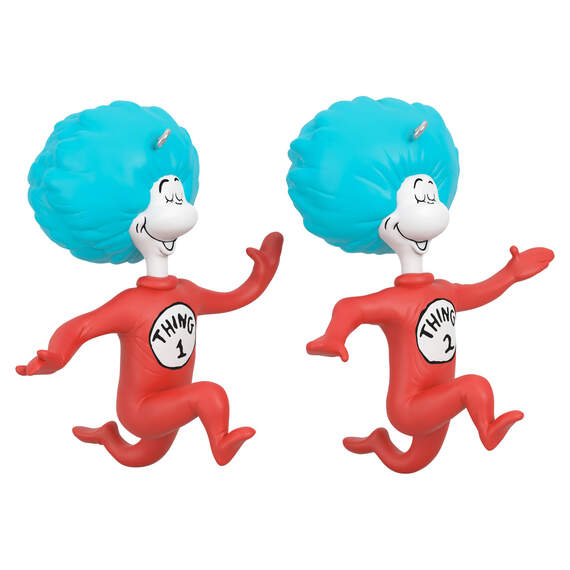 Dr. Seuss's The Cat in the Hat™ Thing One and Thing Two Ornaments, Set of 2, , large image number 1