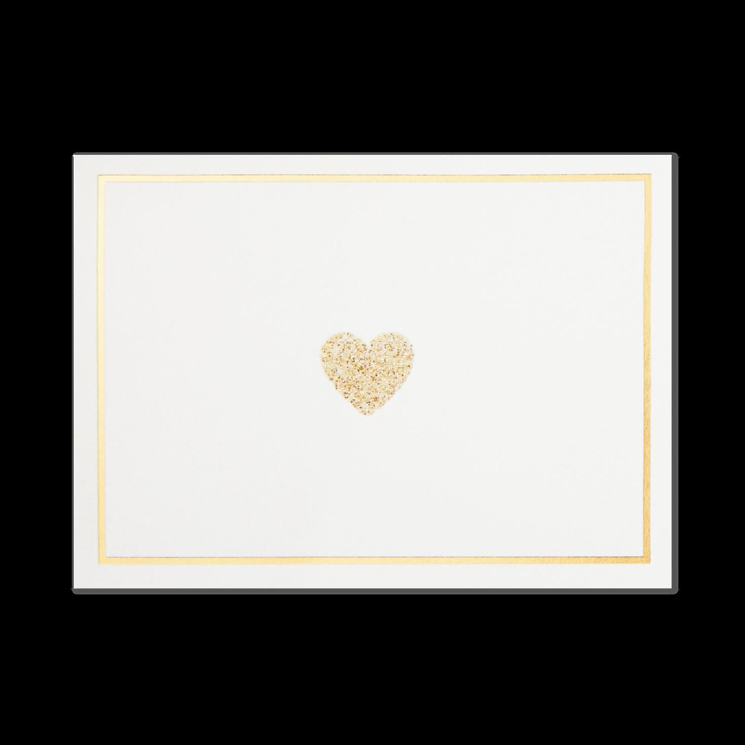 Glittery Gold Hearts Blank Note Cards, Box of 10, , large image number 4