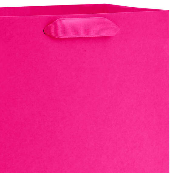 9.6" Hot Pink Medium Gift Bag, Hot Pink, large image number 4