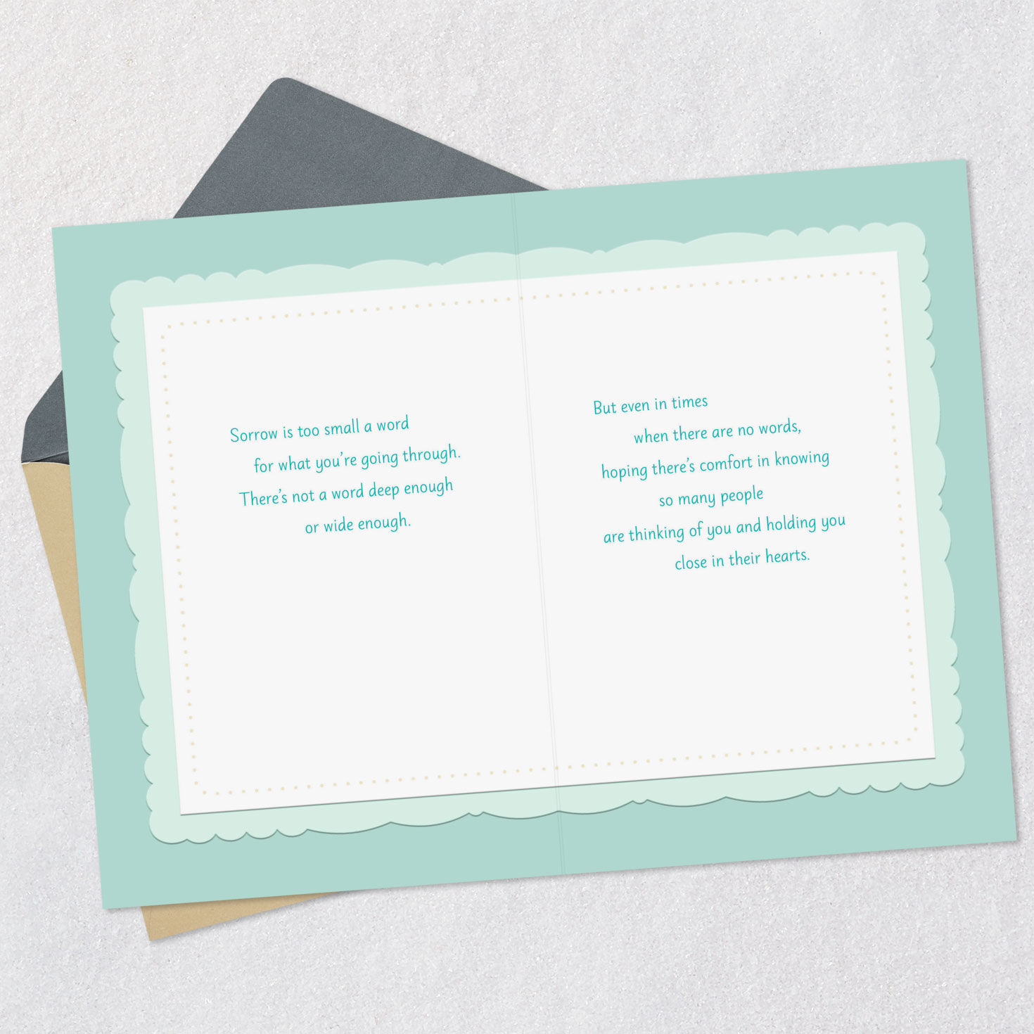 Water Lily Sympathy Card for Loss of Child Card Front Detail image number 4