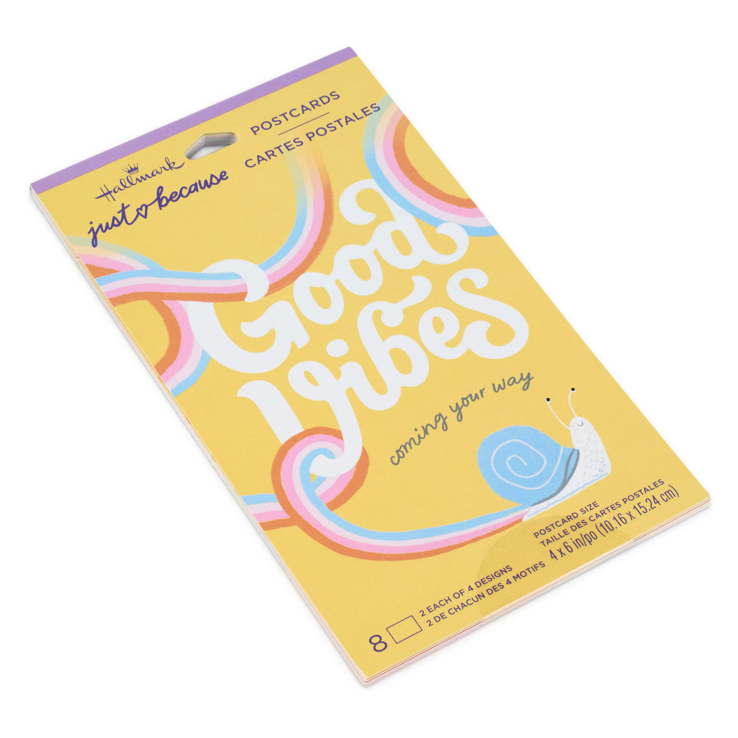 Good Vibes Assorted Multi-Occasion Postcards, Pack of 8 - Note